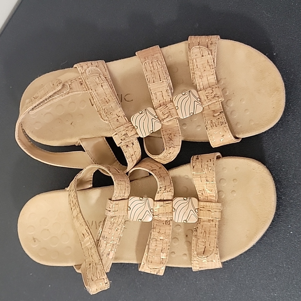 Vionic Orthotic Triple Strap Sandals - Amber